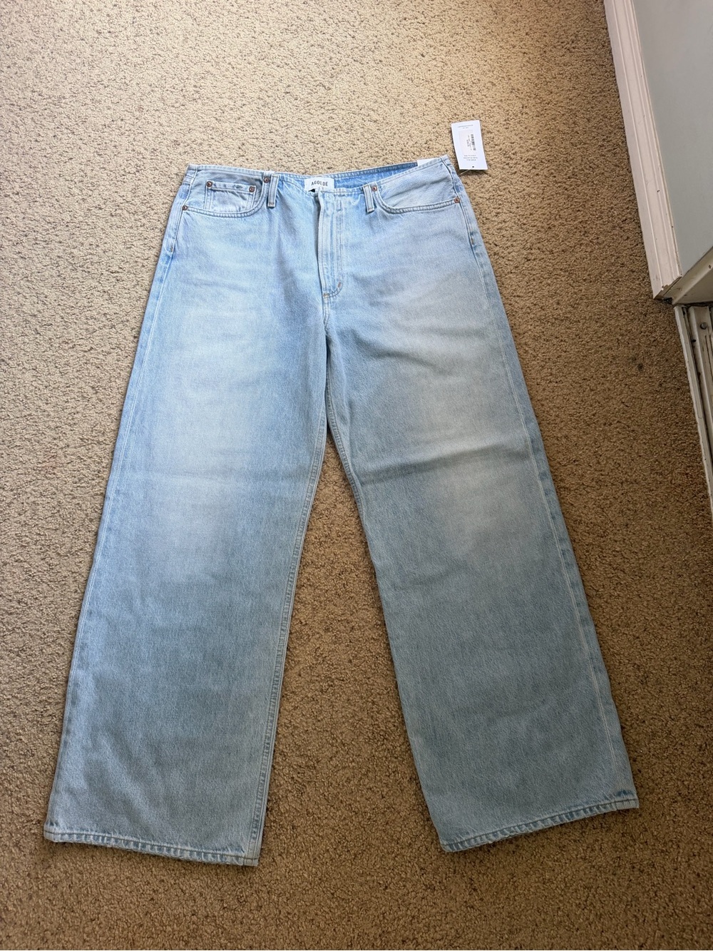 Agolde Light Blue Wide Leg Jeans